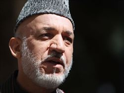 Il presidente afghano Hamid Karzai (foto Epa/S. Sabawoon)