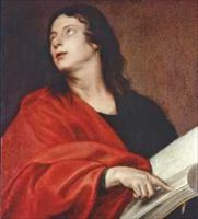San Giovanni evangelista di Antonie Van Dyck (1599-1641). Genova, Galleria Nazionale di Palazzo Spinola.