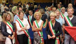 L'incontro dei sindaci piemontesi organizzato dall'Anci a Torino per discutere sui tagli agli enti locali. 