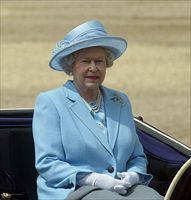 La regina d'Inghilterra  Elisabetta II di Windsor.