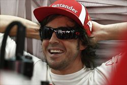 Il pilota spagnolo della Ferrari Fernando Alonso, terzo nella classifica finale del Mondiale di Formula 1.