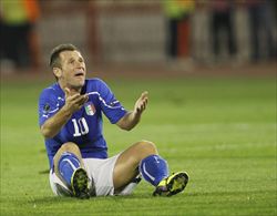 Antonio Cassano con la maglia della Nazionale.