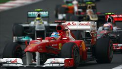 Fernando Alonso in un passaggio dell'ultimo  Gran Premio della Corea.