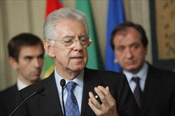 Il Presidente del Consiglio Mario Monti.