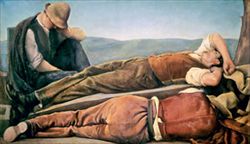 Riposo dei cavatori di Baccio Maria Bacci (1888-1974). Firenze, Galleria d'arte moderna.