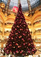 L'albero di Natale alto oltre 20 metri alle Galeries Lafayette.