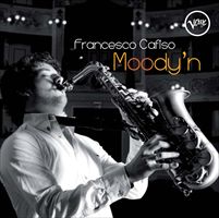 La copertina di  "Moody'n", l'ultimo album di Francesco Cafiso, registrato con l'Island blue quartet.. 