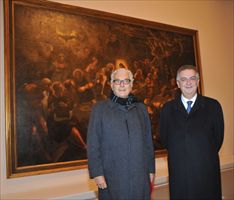 Ornaghi, a destra, con Paolo Baratta, confermato alla presidenza della Biennale di Venezia.
