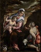 "Madonna con Bambino e San Giovannino" di Jacopo Bassano.