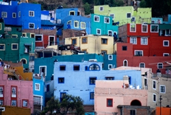 Colorate case della  città messicana di  Guanajuato.