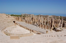 Il teatro romano di Leptis Magna.