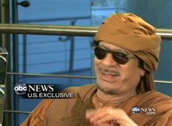 Muammar Gheddafi.