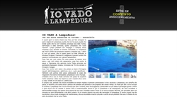 Una pagina del portale, wwwiovadoalampedusa.com, creato per invitare i turisti sull'isola nonostante l'emergenza dei profughi.