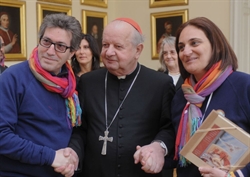 Antonio Diella ed Elena Spadaro con il cardinale Dziwisz (foto G. Giuliani).