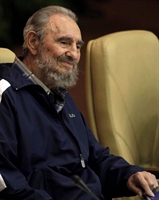 Fidel Castro al sesto Congresso del Partito comunista all'Avana.
