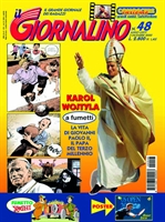 Una copertina del Giornalino con la vita di Giovanni Paolo II a fumetti.