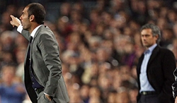 Pep Guardiola e José Mourinho a confronto.