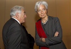 Christine Lagarde con Dominique Strauss-Khan.