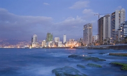 I grattacieli sul lungomare di Beirut.