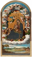 "Madonna delle stelle" di Lorenzo Veneziano, in mostra a Vicenza, a Palazzo Thiene, fino al 29 maggio.