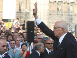 Il presidente della Repubblica Giorgio Napolitano.