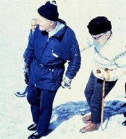 Il presidente Pertini in montagna con Karol Wojtyla.