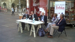 Da sinistra: Saverio Gaeta, Gian Guido Vecchi, Alberto Bobbio, Giovanna Chirri e Aldo Maria Valli.