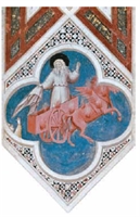 Giotto (Giotto di Bondone 1266-1336), Elia sul carro di fuoco, Padova, Cappella Scrovegni.