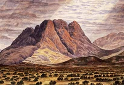 Mary Parker (1799-1864), Monte Sinai, acquerello, Londra, Victoria & Albert Museum.
