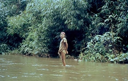 Un indigeno nell'Amazzonia peruviana.