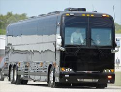 Il "Bus One" che ha attraversato col presidente  Minnesota, Iowa e Illinois.