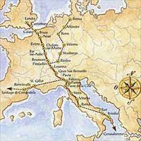 La Via Francigena, che  va da Canterbury a Roma.