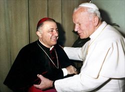 Tettamanzi con Giovanni Paolo II...