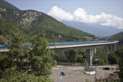 Il cantiere della nuova linea ferroviaria ad alta velocità Torino-Lione a Chiomonte. Foto: Paolo Siccardi/Sync.