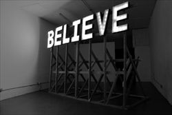 "Believe" di Jason Manley, per Public Fiction al Museo della Sindone di Torino.