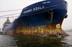 La nave Probo Koala, responsabile dello scarico di rifiuti tossici in Costa d'Avorio.