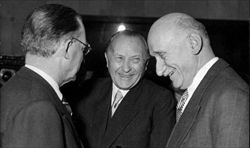 De Gasperi, Adenauer e Schuman, i padri fondatori dell'Europa.