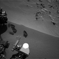 Una foto vera, non in computer grafica, scattata dal robot Curiosity su Marte (Nasa).