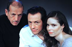 Da sinistra: Marco Baliani, Stefano Accorsi e Nina Savary.