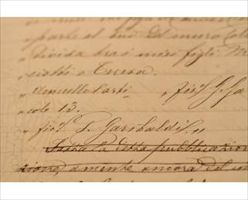 La firma di Garibaldi nel suo testamento