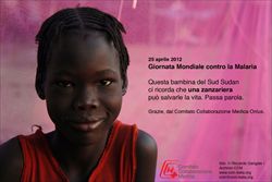 Il manifesto del Ccm (Comitato di Collaborazione Medica) in occasione della giornata mondiale contro la malaria (Foto: Ccm).
