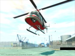 Nel gioco "Take on Helicopters" si possono scegliere molti modelli diversi. Questo è un Bell 206