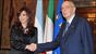 Giorgio Napolitano con la presidente argentina Cristina Kirchner. (foto:Ansa).