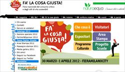 L'homepage del sito Internet http://falacosagiusta.terre.it/