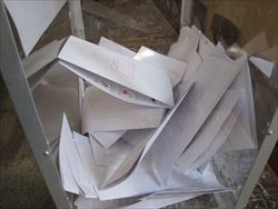 Schede elettorali (foto Ansa).