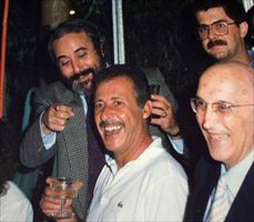 Giovanni Falcone, Paolo Borsellino, Ignazio Di Francisci, Antonino Caponnetto nel 1985. (Fotogramma)
