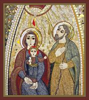 L'icona della Santa Famiglia, opera di Rupnik.