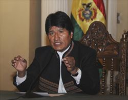 Il presidente boliviano Evo Morales (Reuters).