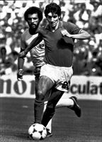 Paolo Rossi in campo contro il Brasile a Spagna '82 (foto Ansa).