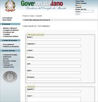 La pagina web sul sito Governo.it dedicata alla raccolta delle domande poste dai navigatori.